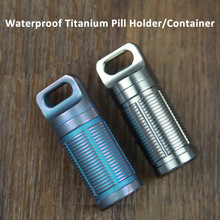 New Waterproof Portable Titanium Pill Case Box Emergency Medicine Holder Outdoor Camp Capsule Bottle Mini Storage Box 2024 - buy cheap