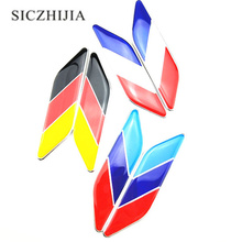 High quality metal can bend domestic flag car sticker for Peugeot 206 207 208 301 307 308 407 2008 3008 4008 2024 - buy cheap