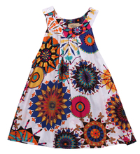 Платье для маленьких девочек летние платья без рукавов с цветочным рисунком нарядные платья принцессы От 3 до 7 лет 2024 - купить недорого