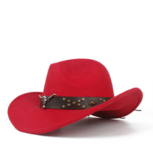 Sombrero de lana Steampunk para niño y niña, Sombrero de Cowboy del Oeste, Outblack, Sombrero de Jazz, talla 52-54, 2019 2024 - compra barato