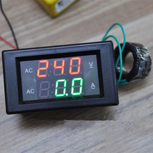 Medidor de corrente digital volt amp tensão ampere painel medidor voltímetro amperímetro led AC80-300V ac 0-100a 2024 - compre barato