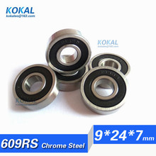 [CM609RS]Free Shipping 10pcs chrome steel deep groove ball bearing 609RS 609-2RS 609RS 609 80019 9*24*7mm DIY bearing 2024 - buy cheap