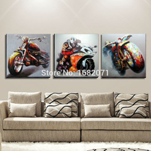 ¡Envío gratis! pintura al óleo superhabilidades moderna de artista de pintada a mano, pintura al óleo sobre lienzo hecha a mano, pintura al óleo de moto pesada 2024 - compra barato