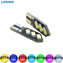 LEEWA-Luz LED Canbus para coche, lámpara blanca, roja, amarilla, azul hielo, sin Error, DC12V T10 194 168 W5W 3W 6 SMD 5630, # CA4640, 4 Uds. 2024 - compra barato