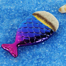 BBL 1pc Mermaid Makeup Brush Foundation Powder Contour Brush Blush Brush Fish Scale Fishtail Cosmetic Tools Pincel Maquiagem 2024 - buy cheap
