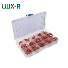 LUJX-R 200pcs Red Silicone O Rings Kit VMQ Gasket Set 15Size Oring Washer Assortment Sealing Rings Boxes Wear resistance Assort 2024 - buy cheap