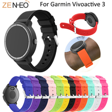 Силиконовый ремешок для часов Garmin vivoactive 3, сменный ремешок для Samsung Galaxy Watch, 42 мм, gear s2, спортивный браслет 2024 - купить недорого