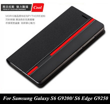 Capa tipo carteira em couro sintético, luxuosa, cores variadas, com suporte, para samsung galaxy s6 g9200/s6 edge g9250, com espaço para cartão 2024 - compre barato