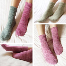 5 Pairs/lot Autumn Winter Thick Wool Socks Women Brand Socks Lovely Sock Warm Soft Solid Color Casual Socks Winter 2024 - buy cheap