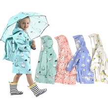 Chubasquero impermeable para niños, niñas y niños, abrigo de lluvia para estudiantes, ropa de lluvia para exteriores, chaqueta de Poncho con mochila 2024 - compra barato