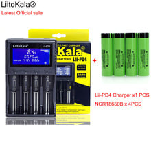 1 pçs novo liitokala lii-PD4 lcd 3.7v 18650 21700 carregador de bateria + 4 pçs ncr18650b 3400mah 3.7v bateria recarregável para lanterna elétrica 2024 - compre barato
