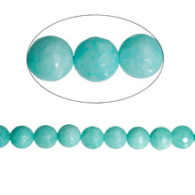 DoreenBeads Retail Created Semi-precious stones Loose Beads Round Peacock Blue Faceted About 8mm Dia,38.7cm,1 Strand 2024 - buy cheap