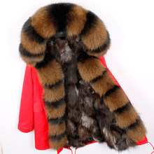 Real Fur Coat 2020 Winter Jacket Women Natural Fox Fur Long Parka Thick Warm Streetwear Outerwear Luxury Parkas New 2024 - buy cheap