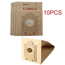 10 peças/lote aspirador de pó sacos de papel saco de filtro de poeira substituição para philips s-saco fc8202 fc8204 fc8206 fc8613 fc8220 novo 2024 - compre barato