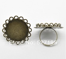 Кольцо цвета античной бронзы пустые ювелирные изделия с внутренним 25 мм лотком для установки камео кабошонов 2024 - купить недорого