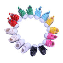 Hot Sale 5cm Doll Shoes Denim Sneakers for BJD dolls,Fashion Denim Canvas Mini Toy Shoes 1/6 Bjd For handmade Doll 2024 - buy cheap