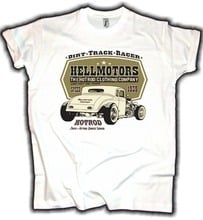 Trilha da sujeira do vintage haste quente herren retro corrida velha escola garagem eua carro v8 2019 nova moda manga curta design sua própria camisa t 2024 - compre barato