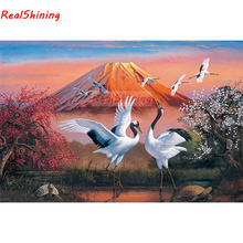 5D Diy Diamond Painting Cross Stitch full Square Diamond Embroidery white crane picture for room Decor H1833 2024 - buy cheap