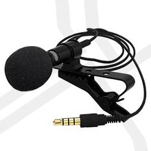 Kuulee Clip-on Lapel Lavalier Microphone 3.5mm Jack Hands-free Mini Wired Condenser Microphone for iphone Samsung Smart 2024 - buy cheap