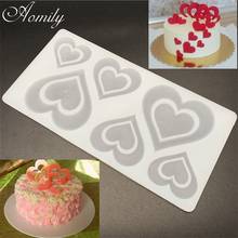 Aomily Creative Double Heart Rose Silicone Chocolate Mould Cake Decorating Tools Cupcake Cookies Silicone Mold Muffin Pan Baking 2024 - buy cheap
