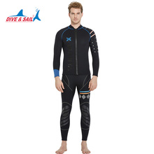 Dive&Sail Men's 3mm diving wetsuit jackets pants long sleeve diving suit Scuba Jump Surfing Snorkeling Wetsuits 2024 - buy cheap
