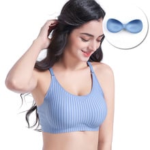 Nessayoo Seamless Wire Free Bras For Women One-Piece Full Cup Push Up Sexy Bra Ultimate Bralette Striped Brassiere Brasier Mujer 2024 - buy cheap