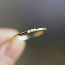 ZHOUYANG изящные кольца для женщин Мини кубический цирконий светло-желтый золотой серебряный цвет тонкий палец кольцо Модные ювелирные изделия KBR005 2024 - купить недорого