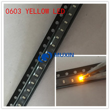 4000 pçs 0603 led amarelo smd super brilhante 120mcd 2.0 ~ 2.4v 580-590nm smd 0603 led amarelo 0603 diodo 1.6*0.8*0.6mm lâmpada de luz 2024 - compre barato