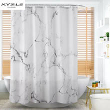 XYZLS Водонепроницаемая 3D занавеска для душа с мраморным принтом, полиэстер, занавески для ванной, занавески для ванной, домашний декор, Товары для ванной 2024 - купить недорого