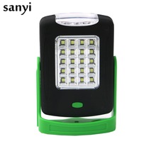 Linterna portátil verde de 2 modos, lámpara de 20 + 3 LED con soporte magnético de trabajo, gancho plegable 2024 - compra barato