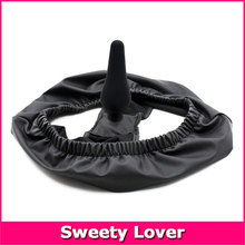 Roupa interior com Butt Plug Anal Sex Toys couro falso látex Silicone Dildo Butt Plug calcinhas Unisex Sex Toys preto Flesh Hot 2015 2024 - compre barato