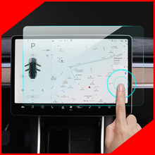 15 "сенсорный экран с центральным управлением Защитная пленка для автомобиля навигация Сенсорный экран Закаленное стекло протектор для Tesla модель 3 2024 - купить недорого