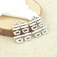 10 pcs 24*21 mm Antique Tibetan Silver Charms Bracelet Necklace Pendant  New Fashion Alloy charm  Double Happiness S104 2024 - buy cheap