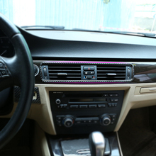 Cubierta de ventilación de coche, embellecedor adhesivo de fibra de carbono para Interior de coche, Control central, salida de aire acondicionado, para BMW Serie 3 E90 E92 E93 2005-2012 2024 - compra barato