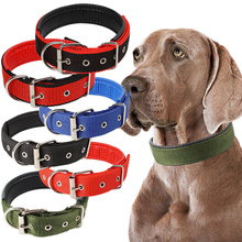 Sale 1PC 4 Colors Length Comfortable Adjustable Nylon Strap Dog Collar For Small And Big Pet Dogs Collars 2024 - buy cheap