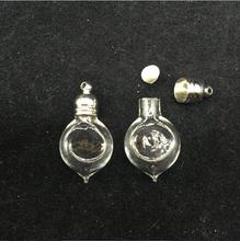 50pieces 25*12mm love heart glue cap glass vial pendant glass pendant charms mini wishing glass bottle handmade jewelry 2024 - buy cheap