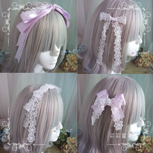 Diadema de pelo morado perfumado para mujer, diadema japonesa suave para el pelo, diadema de lolita KC Lolita 2024 - compra barato