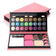 33 cores sombra + blush + pó pressionado + batom + combinação de sobrancelha caixa de maquiagem cosmética 2024 - compre barato