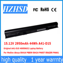 15.12V 2950mAh 44Wh A41-D15 Original A41-D15 40050632 Laptop Battery For Medion Akoya E6416 P6659 E6424 P6657 ERAZER P6661 2024 - buy cheap