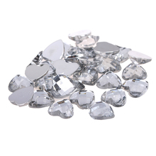 10mm 50pcs Many Colors Acrylic Rhinestones Flat Back Heart Earth Facets Imitation Loose Glue On Beads DIY Crafts Jewelry Making 2024 - buy cheap