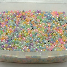 5000 cuentas de cristal de colores variados de perlas de Ceilán, 2mm (10/0) + caja de almacenamiento 2024 - compra barato