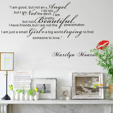 Calcomanías de pared de Marilyn Monroe, calcomanías artísticas decorativas para el hogar, sala de estar, dormitorio, dulces pegatinas de vinilo 2024 - compra barato