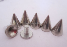 100 PCS/set 10mm Silver Spots Cone Screw Metal Studs Leather craft Rivet Bullet Spikes rivets and studs 2024 - buy cheap