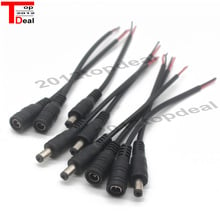 5/10 pcs 5.5x2.1 Male or Male DC Plug Female Cable Wire Connector For 3528 5050 LED Strip Light 2024 - buy cheap