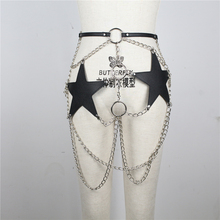 UYEE Harajuku Pentagram Chain Belt Harness Sexy Garters For Women Erotic Accessories Pastel Goth Leather Harness Bondage LP-101 2024 - buy cheap