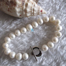 Natural 8 "8-9mm AA pulsera de perlas de agua dulce blanca joyería de perlas de un solo hilo 2024 - compra barato