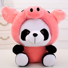 Brinquedo de pelúcia criativo almofadado rosa porco panda presente cerca de 35cm 2024 - compre barato
