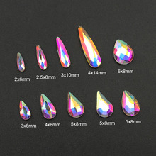 Crystal AB Nail Gems Rhinestone for Nail Art Glass Water Drop Jewelry Diamond Nail Stone Decoration Manicure 2024 - buy cheap