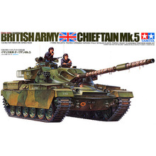 Tamiya-tanque militar a escala 1:35, modelo de tanque británico Chieftain Mk.5, Kit de construcción de tanque DIY 35068 2024 - compra barato