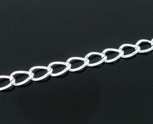 DoreenBeads 10M Silver color Curb Chains Findings 5x3mm (B05276), yiwu 2024 - buy cheap